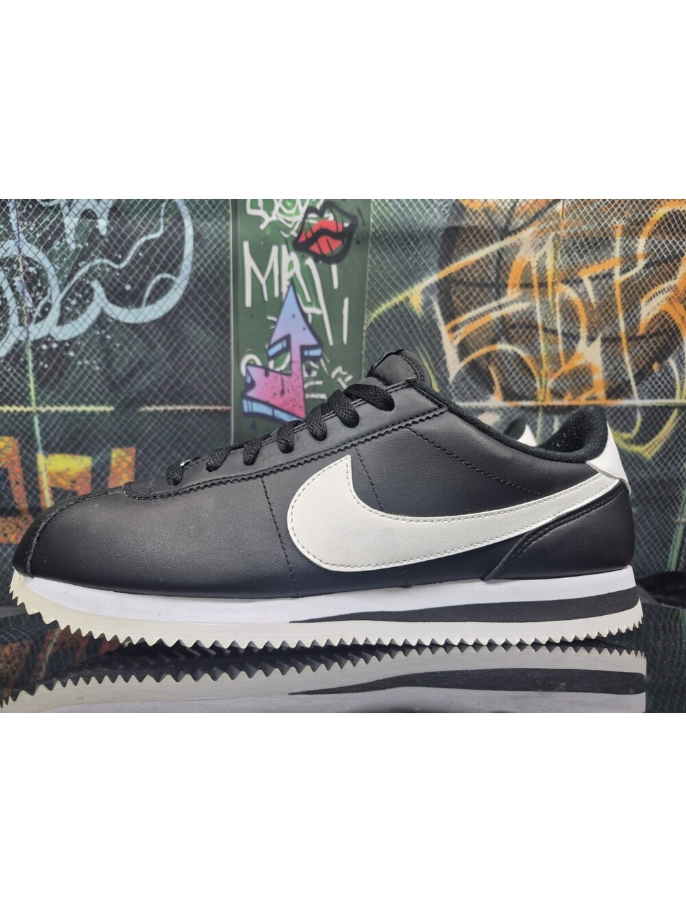 Nike Air Cortez Basic Nylon Shoes Men's 10M Black White Casual Retro OG Sneakers